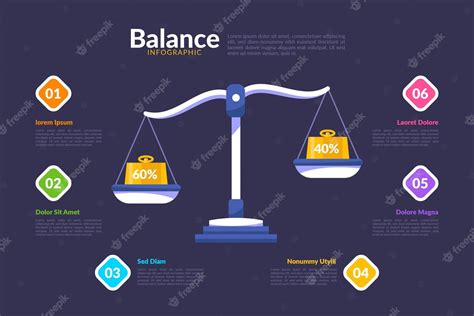 Free Vector Flat Design Balance Infographics Template