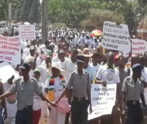 Zimbabweans Protest Against Us Eu Sanctions Trending News