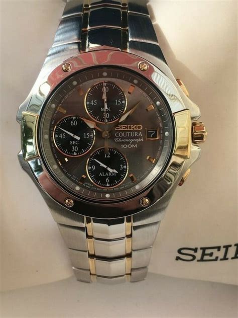 Seiko Coutura Chronograph 100m 7t62 0fa0 Sapphire Crystal Etsy