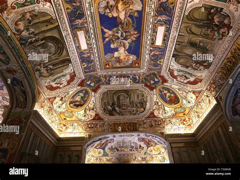 VATICAN CITY, VATICAN, JUNE 12, 2015 : ceilings and architectural ...