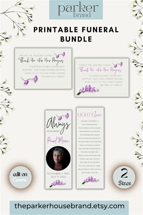 The Paper House Printable Funeral Program Bundle