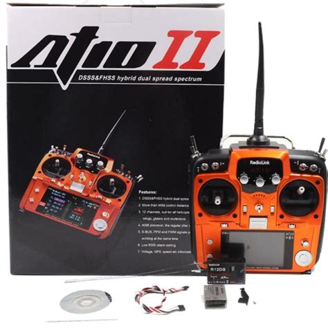 Original Radiolink AT10 II 2 4G 12CH Transmitter With R12DS Receiver