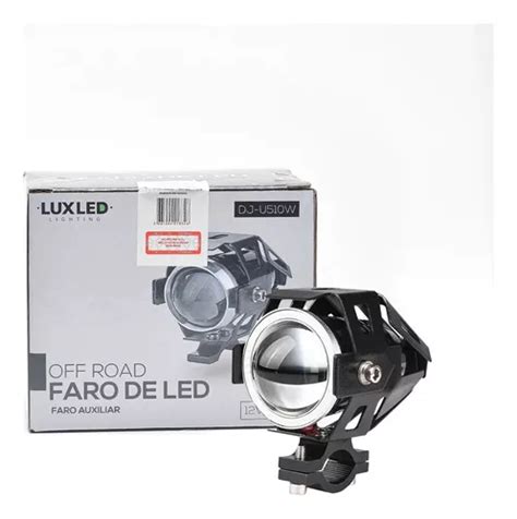 Faro Auxiliar Led Cree Proyector U Con Lupa Moto Luxled