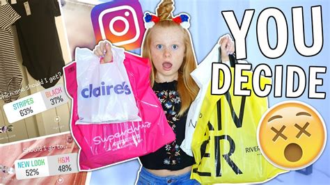 My Instagram Followers Control My Shopping For The Day 😱 Omg Youtube