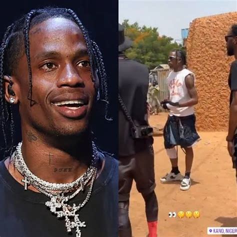 US Rapper Travis Scott Spotted Filming A Video At A Village In Kano