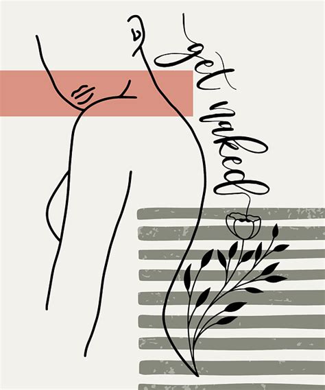 Get Naked Floral Woman Body Line Art Naked Woman Sketch Printable