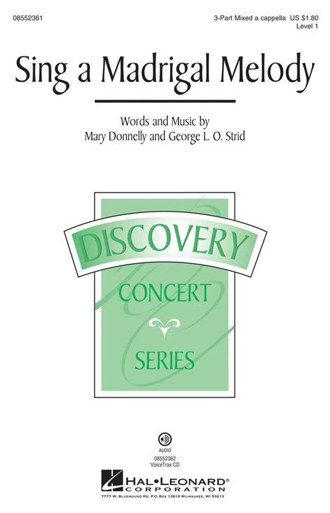 Sing a Madrigal Melody– Musical Resources