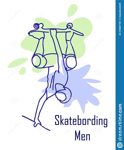 Arte Vetorial De Um Salto De Skate Ilustração do Vetor Ilustração de