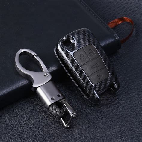 New Buttons Remote Key Case Fob Cover Holder Carbon Fiber For