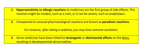 Describe three types of adverse reactions. | Quizlet