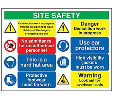 Black On White Construction Site Safety Signs, Safeness Quotient ...