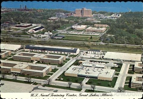 Aerial View Of U S Naval Training Center Naval Great Lakes Naval Base Aerial View