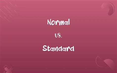 normal  standard   difference