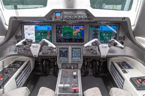 Embraer Legacy 450 cockpit Stock Photo | Adobe Stock