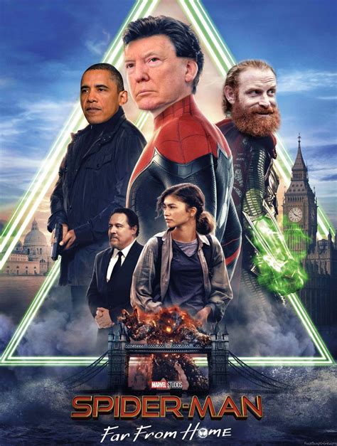 Spider-Man Far From Home poster with well known faces | Face Swap Online