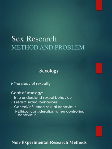 Sex Research Method And Problem Pdf Survey Methodology Sampling Statistics