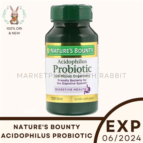 Nature S Bounty Acidophilus Probiotic Pencernaan Probiotik Vitamin 120