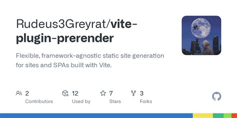 Github Rudeus Greyrat Vite Plugin Prerender Flexible Framework