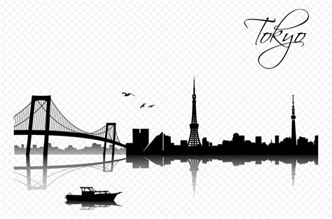 Tokyo Cityscape City Black Silhouette Png Citypng