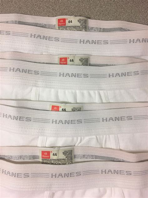 Vintage Hanes Briefs Cotton Underwear Tighty Whities Mens Size Lot