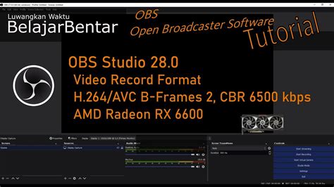 AMD Radeon RX 6600 OBS Studio 28 0 AMD Encoder H 264 AVC HW H 264 B