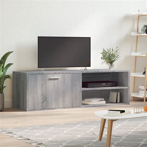 vidaXL Szafka pod TV szary dąb sonoma 120x34x37 cm vidaXL Sklep