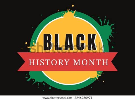 Black History Month Cartoon Flat Background Stock Vector (Royalty Free ...