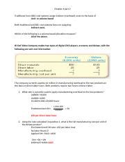 Ch Pt Acct Ii Docx Chapter Part Traditional Non Abc Cost