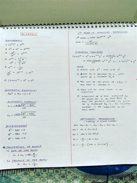 Algebra Formula | PDF