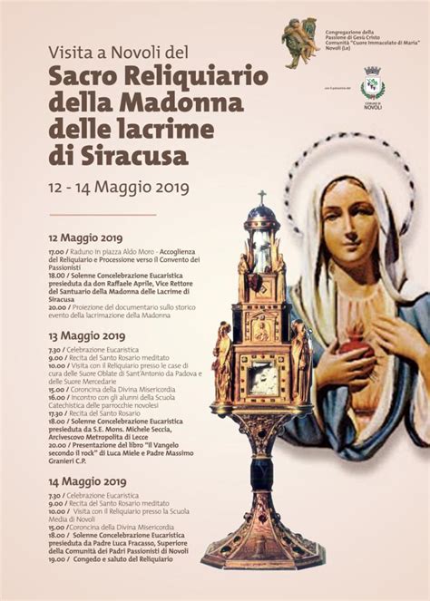 A Novoli Dal 12 Al 14 Maggio La Peregrinatio Delle Sacre Reliquie