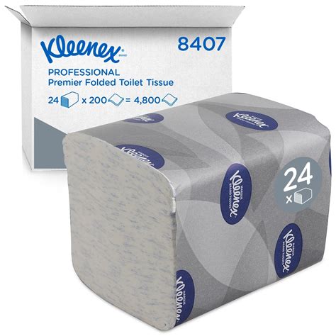 Kleenex Premier Folded Toilet Tissue 8407 White 2 Ply 24x200