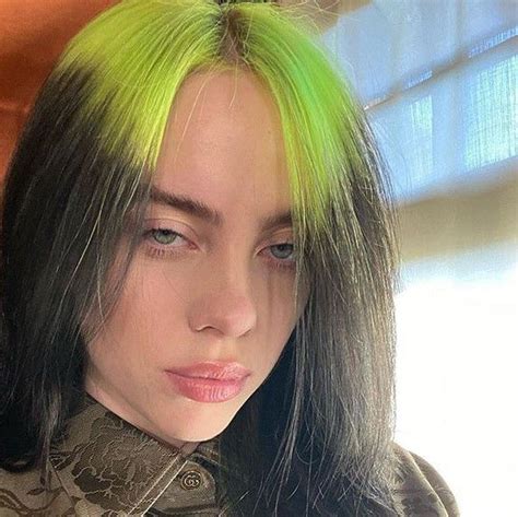 Billie Eilish Green Hair Roots Billie Green Hair Billie Eilish