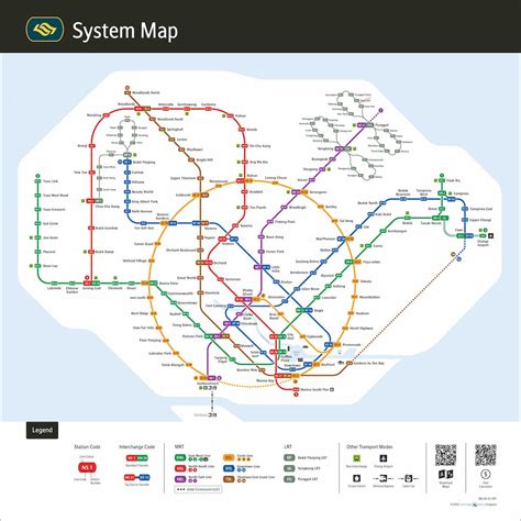 singapores current  future mrt map updated