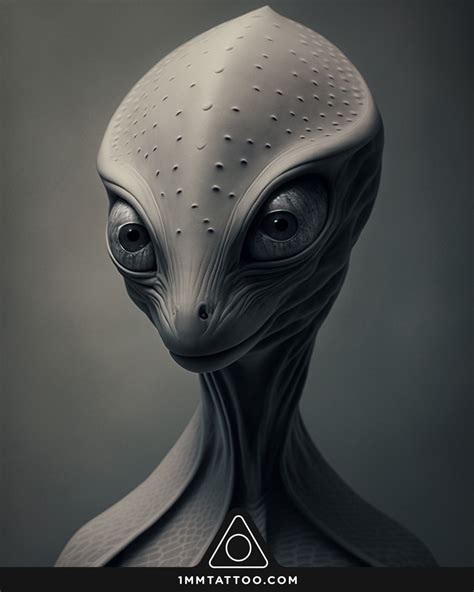 Grey Alien Tattoo