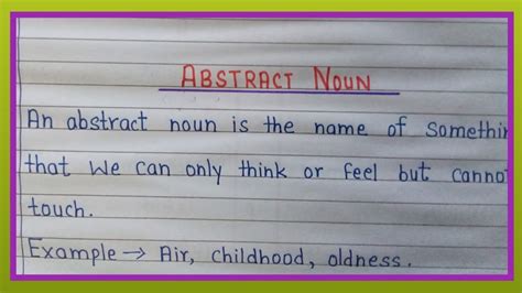 What Is Abstract Noun Definition Of Abstract Noun Abstract Noun Kise Kahate Hain Kinds Of