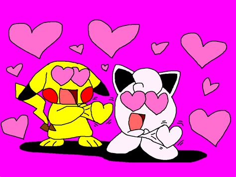 Pikachu And Jigglypuff In Love By Pokegirlrules On Deviantart