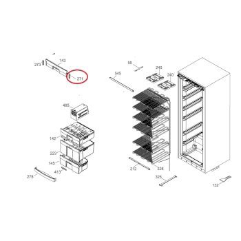 Support droit de volet pour Congélateur UL2321 Brandt Le SAV ventes