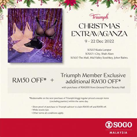 Sogo Triumph Christmas Extravaganza Sale Dec Dec