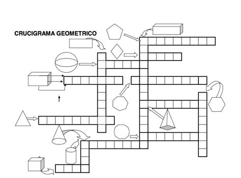 Print Crossword Puzzle Cuerpos Geom Tricos Cuerpos S Lidos