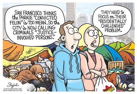 Political Cartoon San Francisco Homelessness Problem Residentially