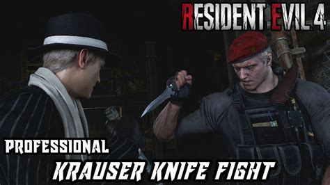 Resident Evil Remake Krauser Knife Fight Professional No Damage