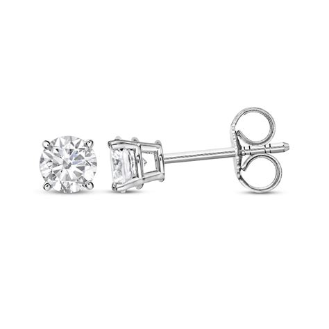 Kay Lab Grown Diamonds Round Cut Solitaire Stud Earrings 34 Ct Tw 10k