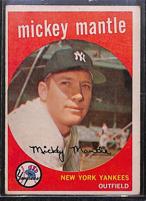 Lot Detail 1959 Topps 10 Mickey Mantle Card