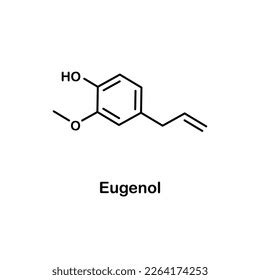 Formula Chemical Structure Eugenol Vector Eps Stock Vector Royalty