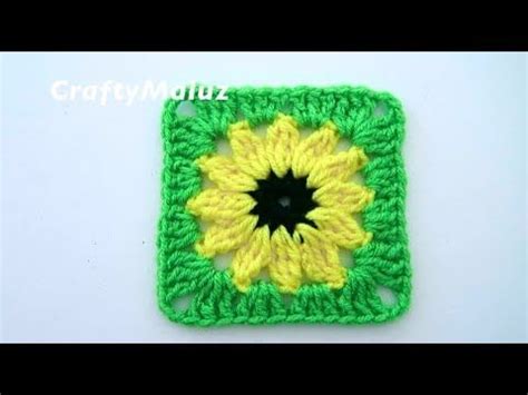 Crochet Tutorial Cuadro De Girasol Tejido Paso A Paso Granny Square