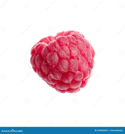 Tasty Fresh Ripe Raspberry Isolated On White Stock Image Image Of