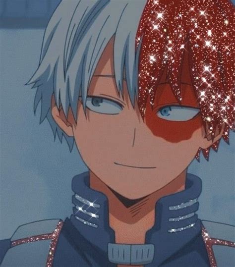 Deku Pfp Aesthetic Glitter Todoroki Shoto Pfp Mha Glitter Kawaii Deku