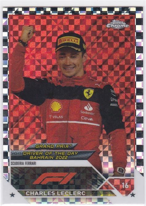 CHARLES LECLERC FERRARI 2023 TOPPS CHROME FORMULA 1 F1 DRIVER OF THE