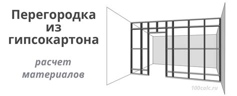 Калькулятор материалов для перегородки из гипсокартона