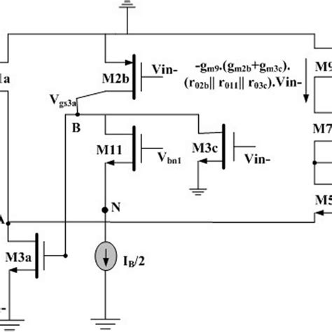 Proposed Enhanced Multipath Recycling Folded Cascode Amplifier Emrfc